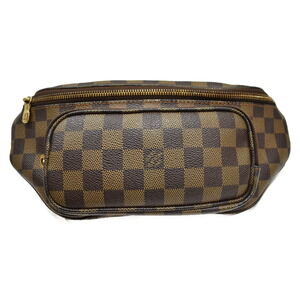 LOUIS VUITTON Bum Bag Melville Damier Ebene Brown Canvas Body